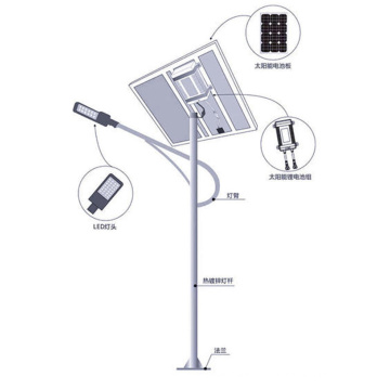 195lm/W Solar LED Street Flood Garden Light with Mono Solar Panel